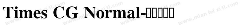 Times CG Normal字体转换